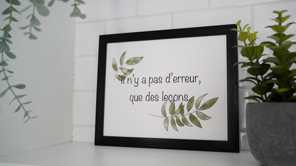 Oeuvre imprimée - Feuillage inspirant - leçons