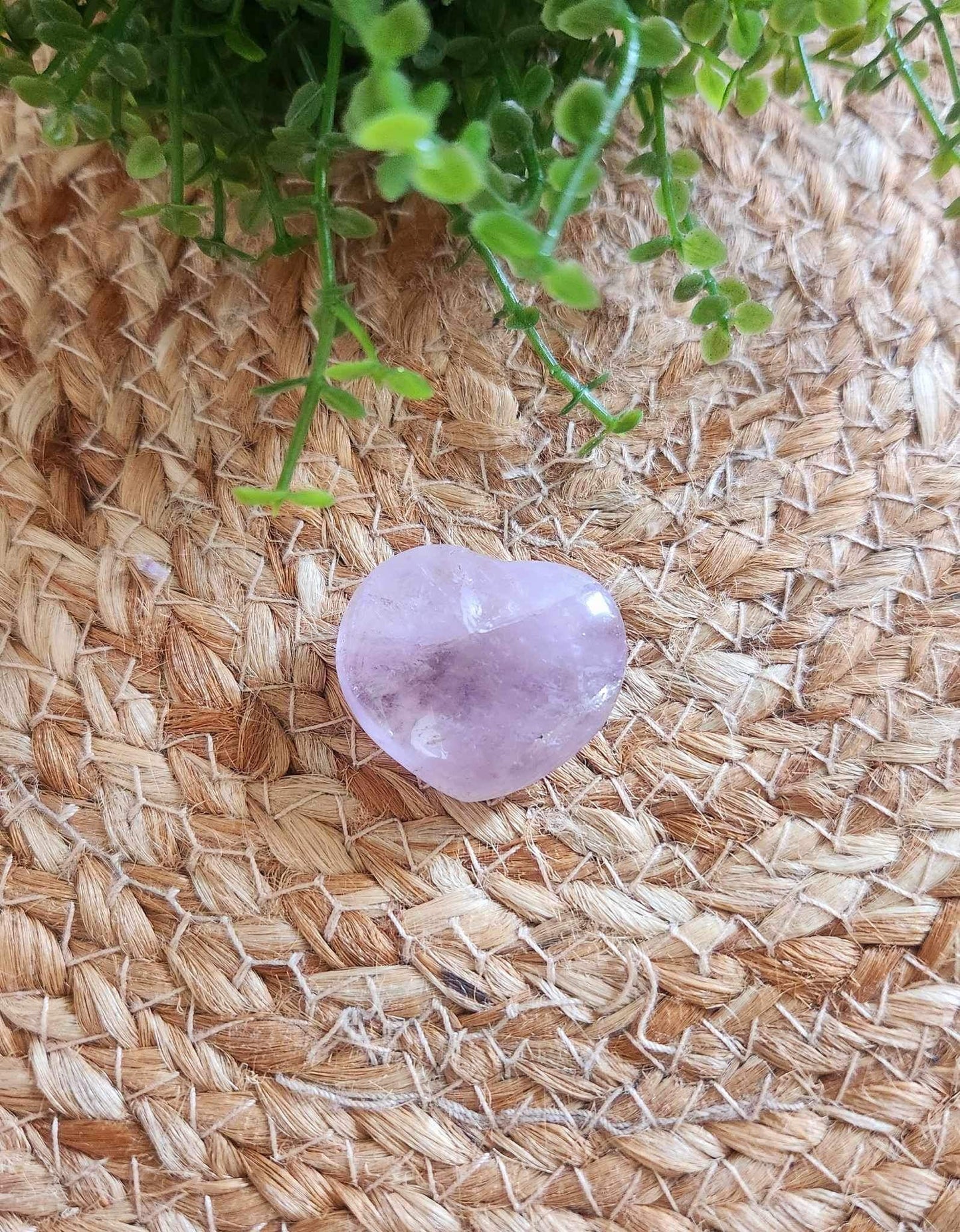 Coeur en Quartz rose Lavande