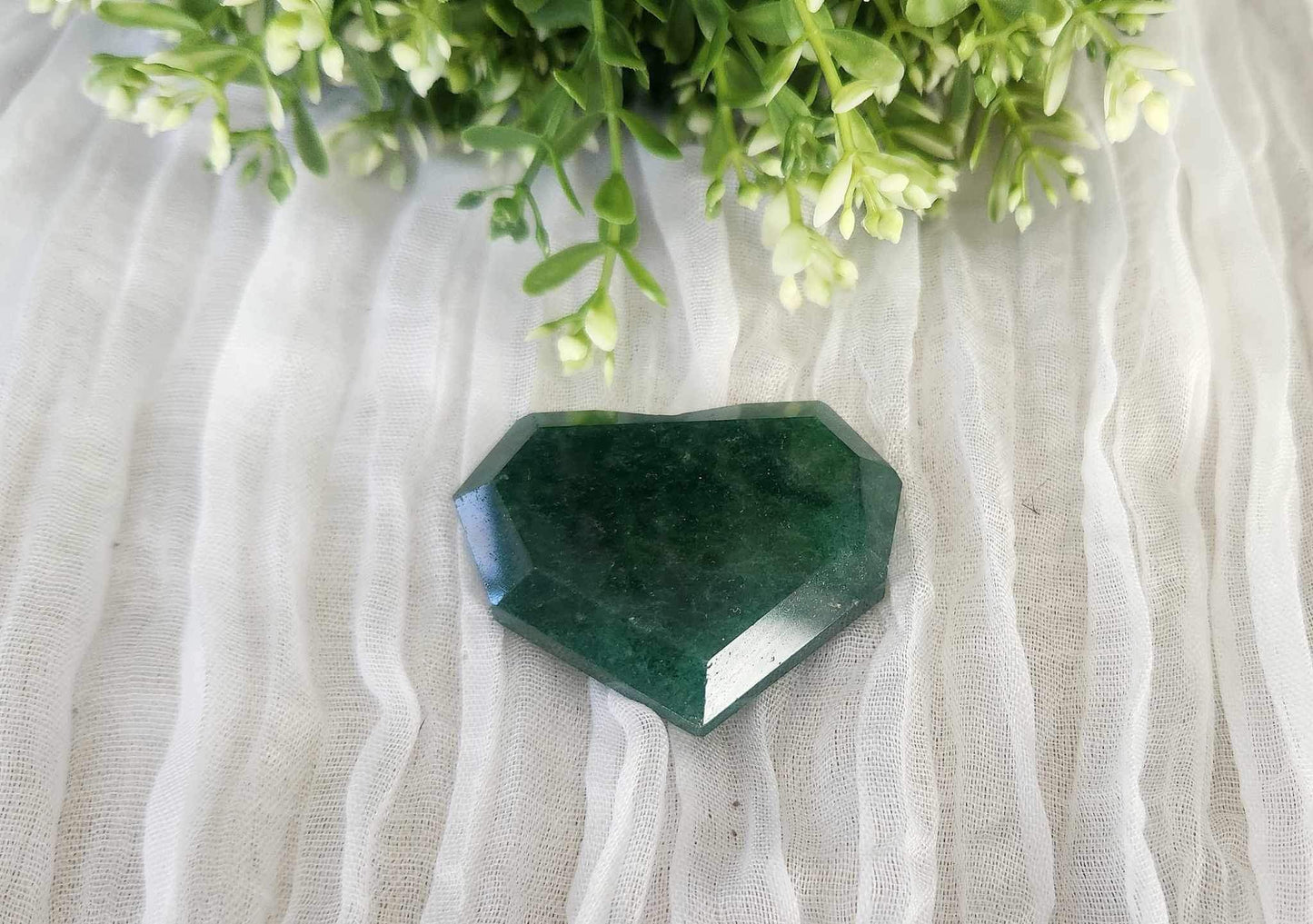 Coeur en Aventurine verte