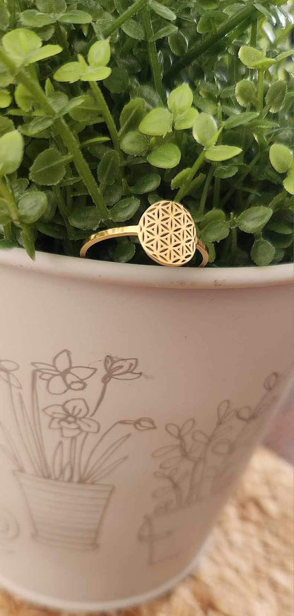 Bague Fleur de vie gold