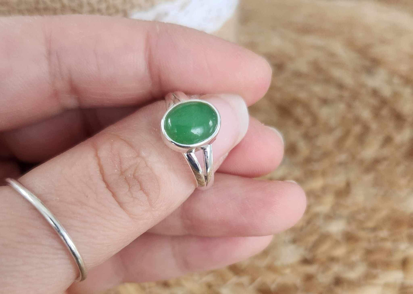 Bague Jade vert