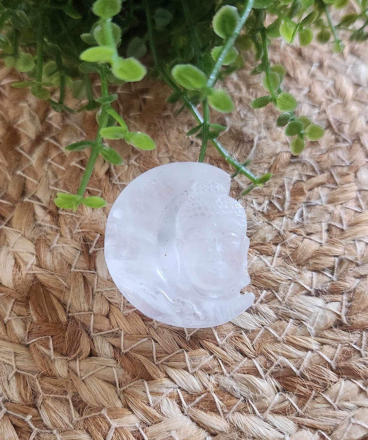 Bouddha lune Quartz clair