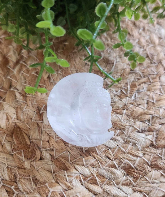 Bouddha lune Quartz clair