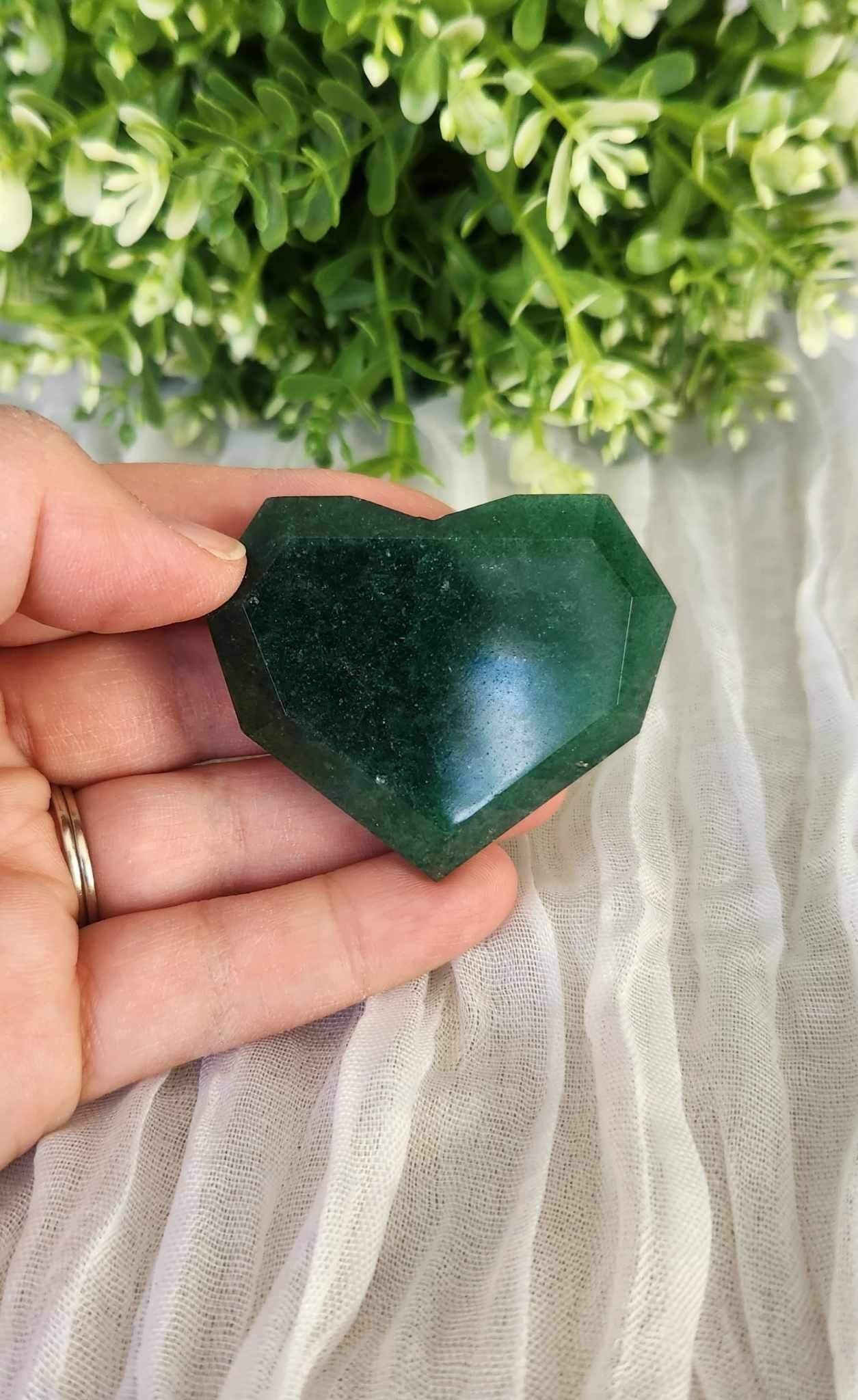 Coeur en Aventurine verte