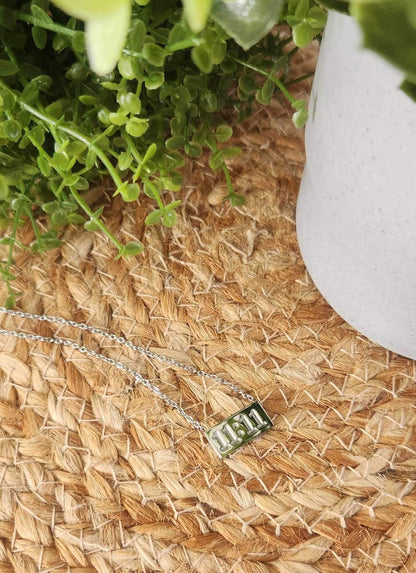 Collier Rectangle 11:11 gravé