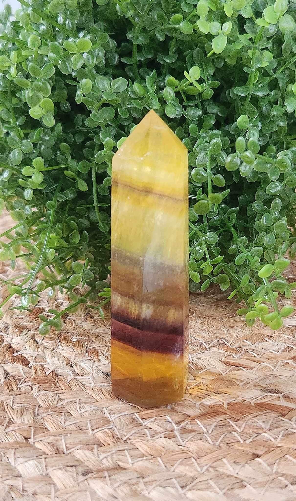 Pointe en Fluorite jaune