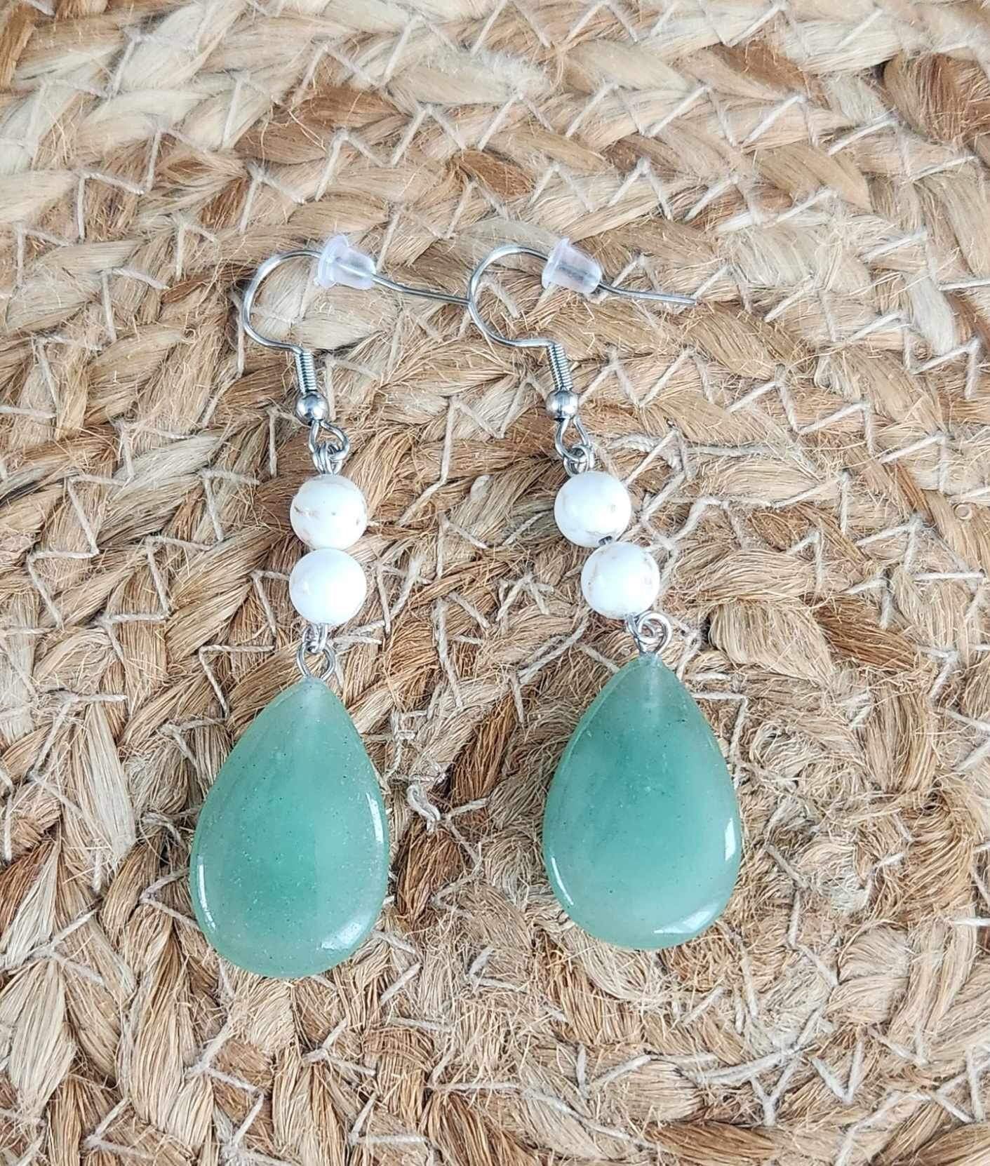 Boucles d’oreilles Aventurine verte