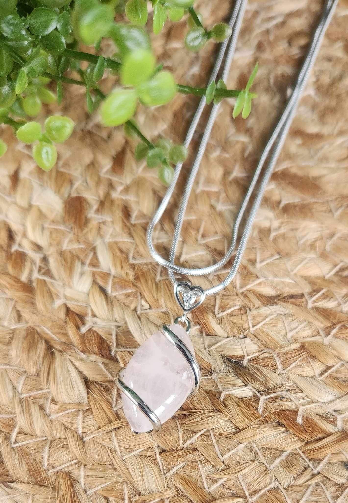 Collier Quartz rose