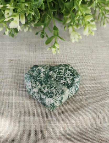 Coeur en Jaspe Green dots