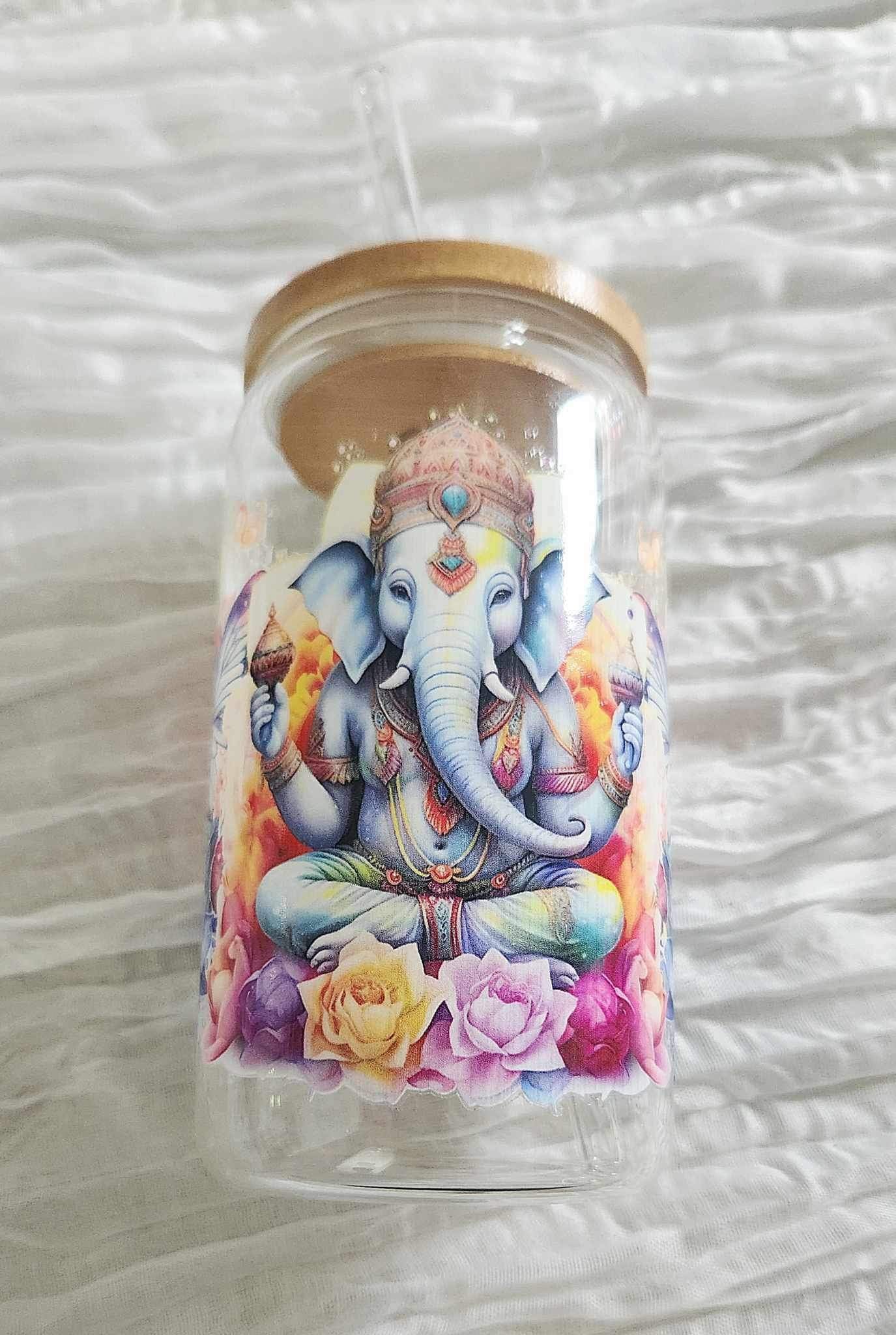 Verre Ganesha/Lotus/Papillon