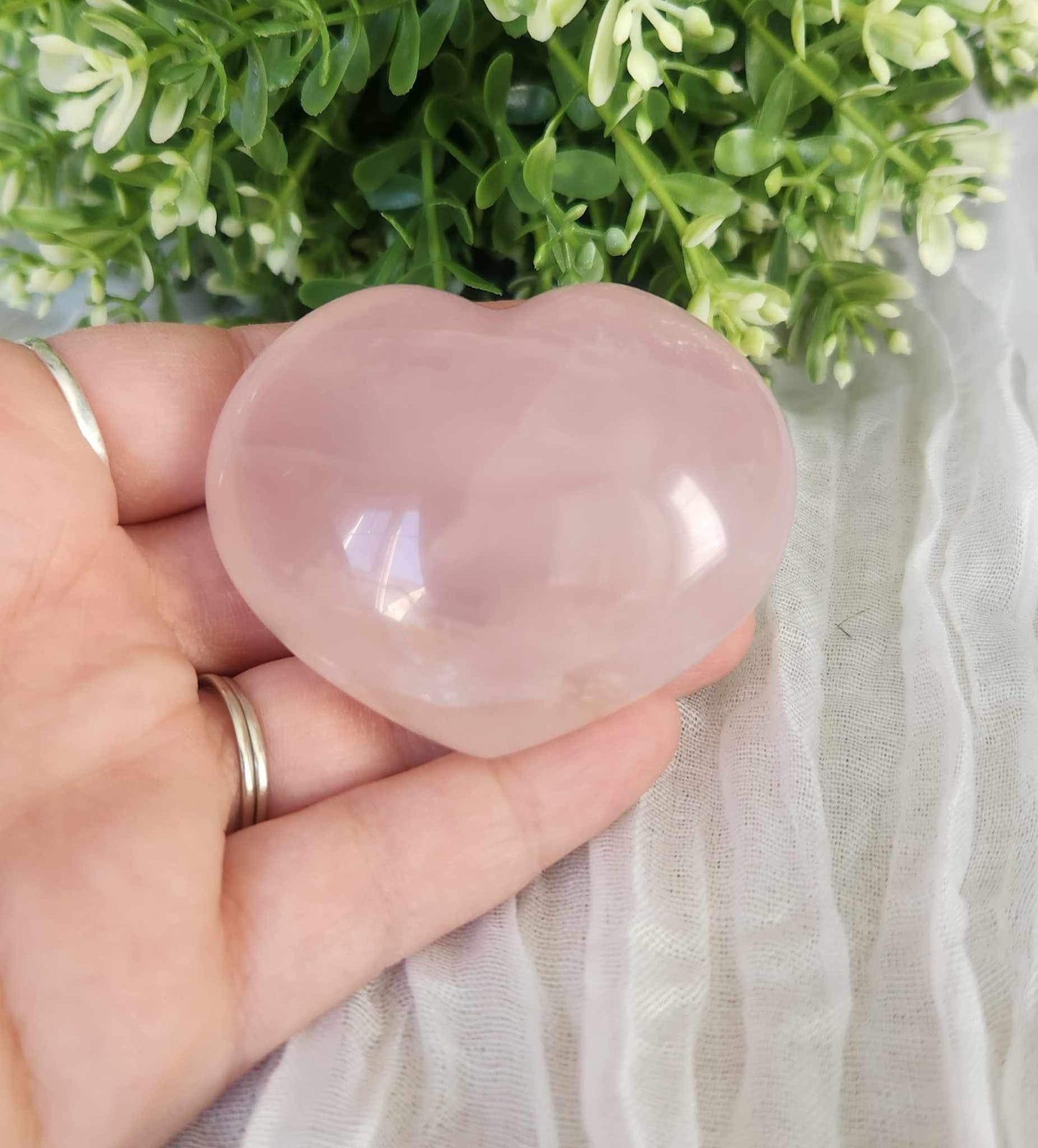 Coeur en Quartz Rose