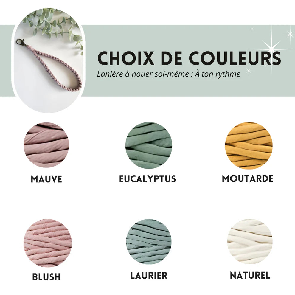 Ensemble : Lanière à noeuds plat