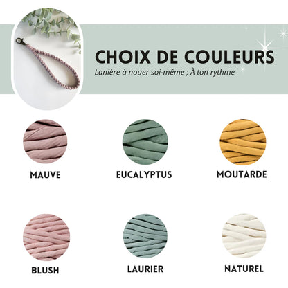 Ensemble : Lanière à noeuds plat