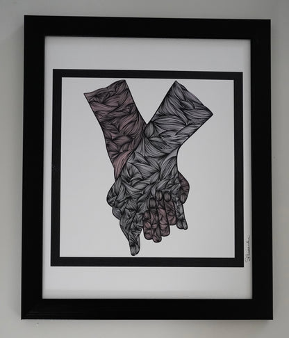 Oeuvre imprimée - Main ligné