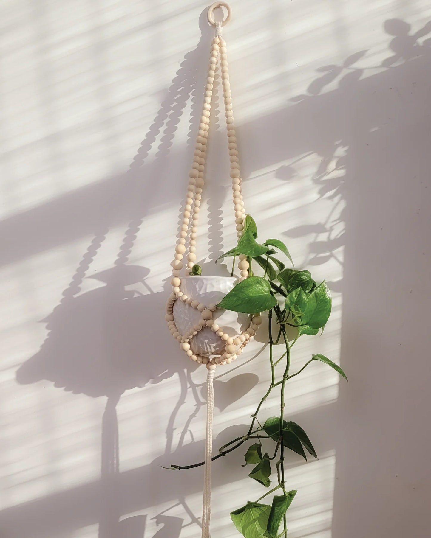 Coffret créatif - Ensemble de fabrication de suspension pour plante en perle de bois