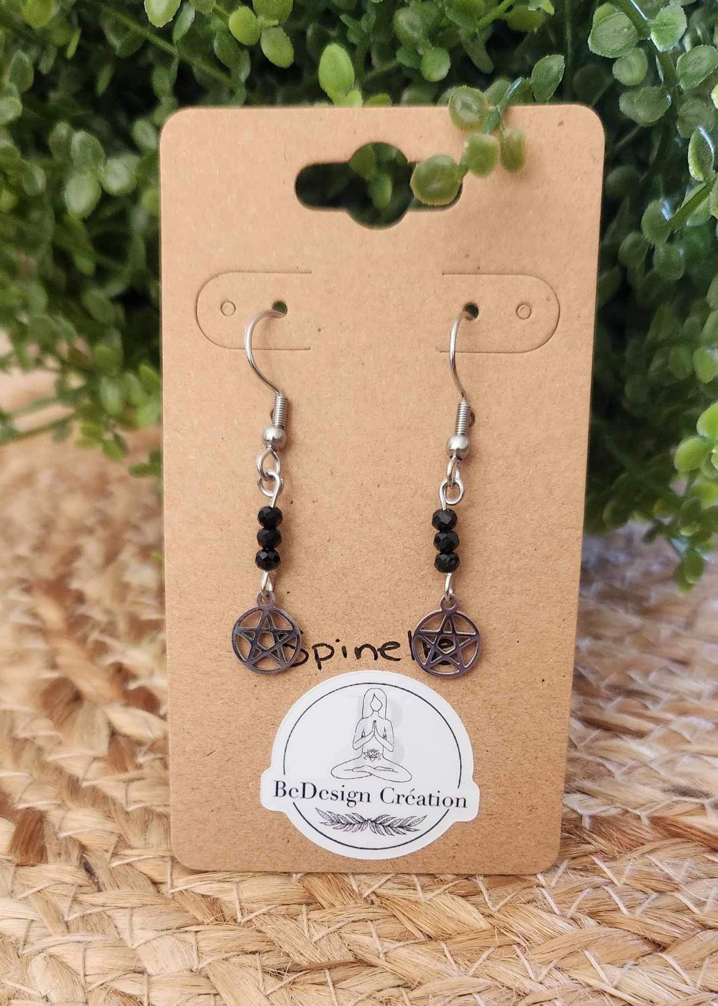 Boucles d’oreilles Pentacle Spinelle