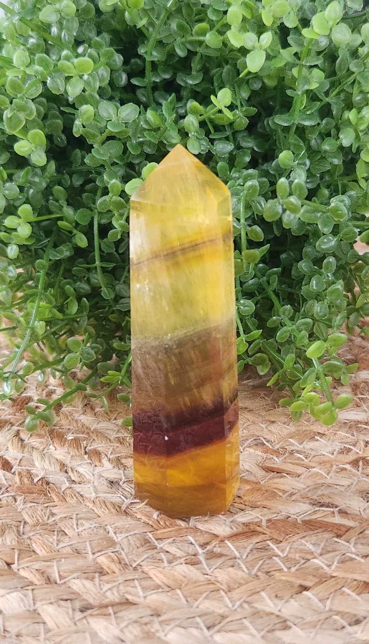 Pointe en Fluorite jaune