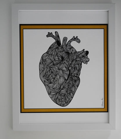 Oeuvre imprimée - Cœur ligné