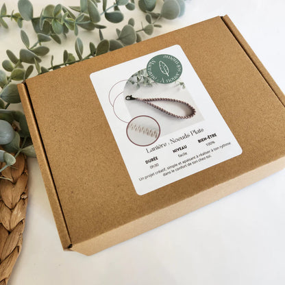 Ensemble : Lanière à noeuds plat