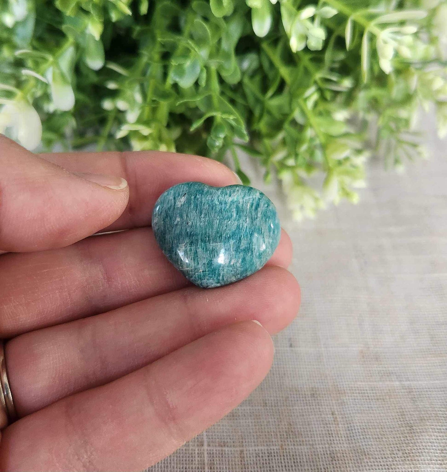 Coeur en Amazonite