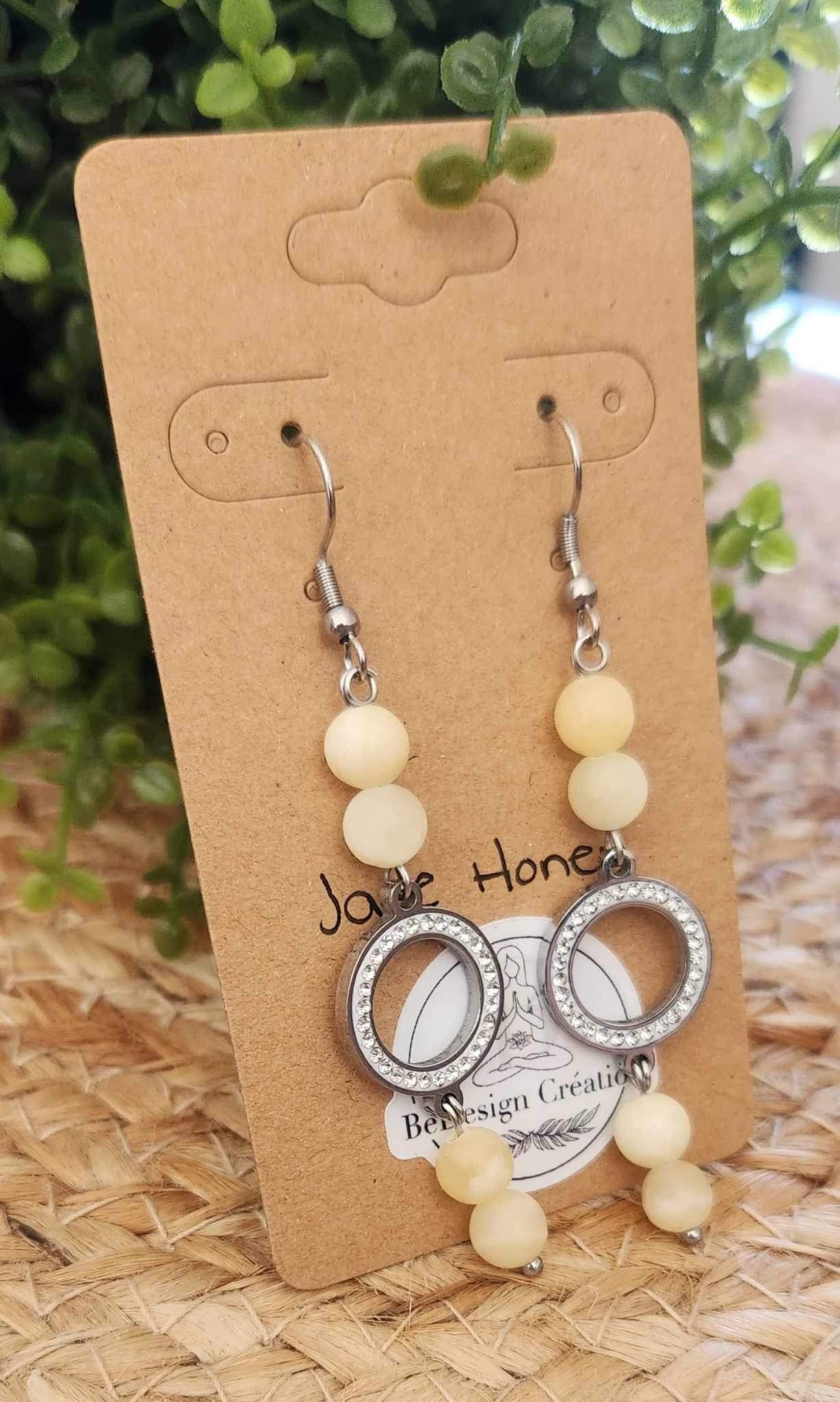 Boucles d’oreilles Jade honey