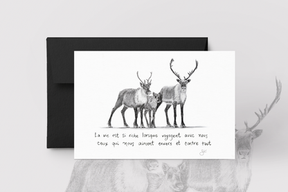 Carte de souhaits - Les Caribous et La richesse de la vie