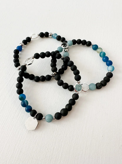 Élément - EAU (Trio de bracelets)