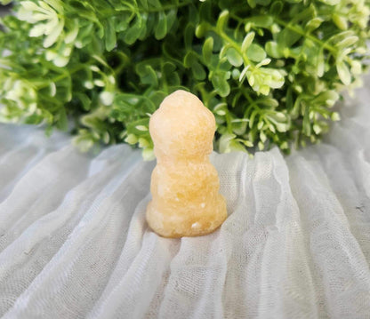 Bouddha en Calcite orange