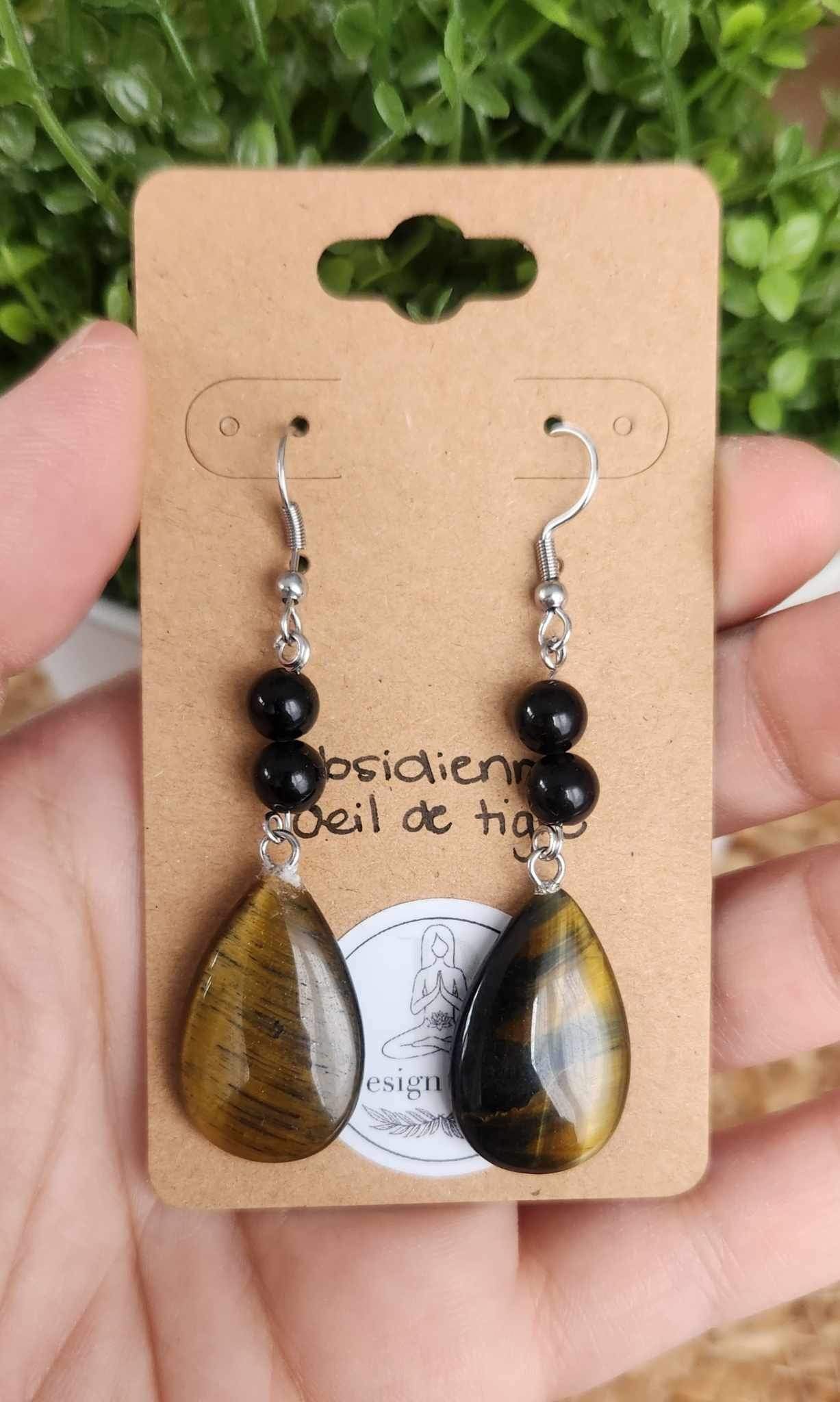 Boucles d’oreilles Œil de tigre