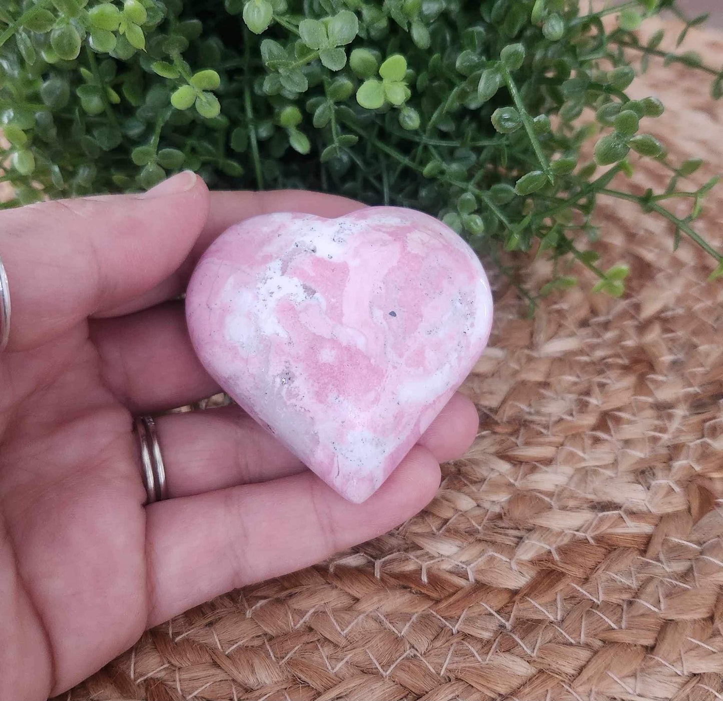 Coeur en Rhodonite du Pérou