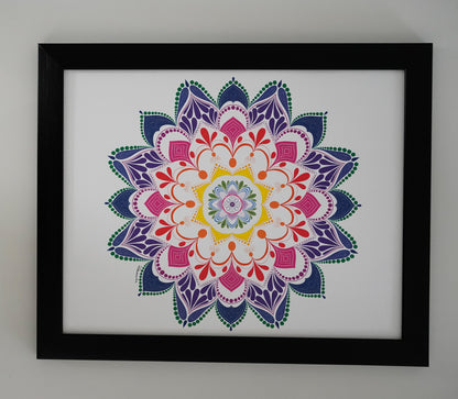 Oeuvre imprimée - Mandala multicolor