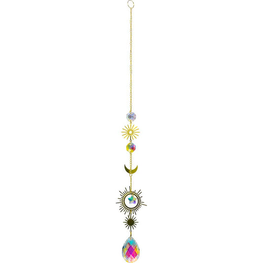 Capteur de lumière cristaux Soleil/Étoile gold