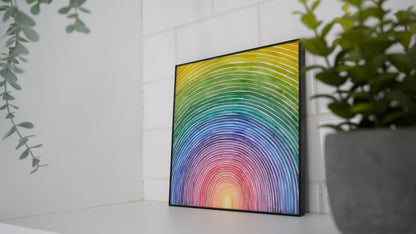 Oeuvre imprimée - Aquarelle Arc-en-ciel pleine page