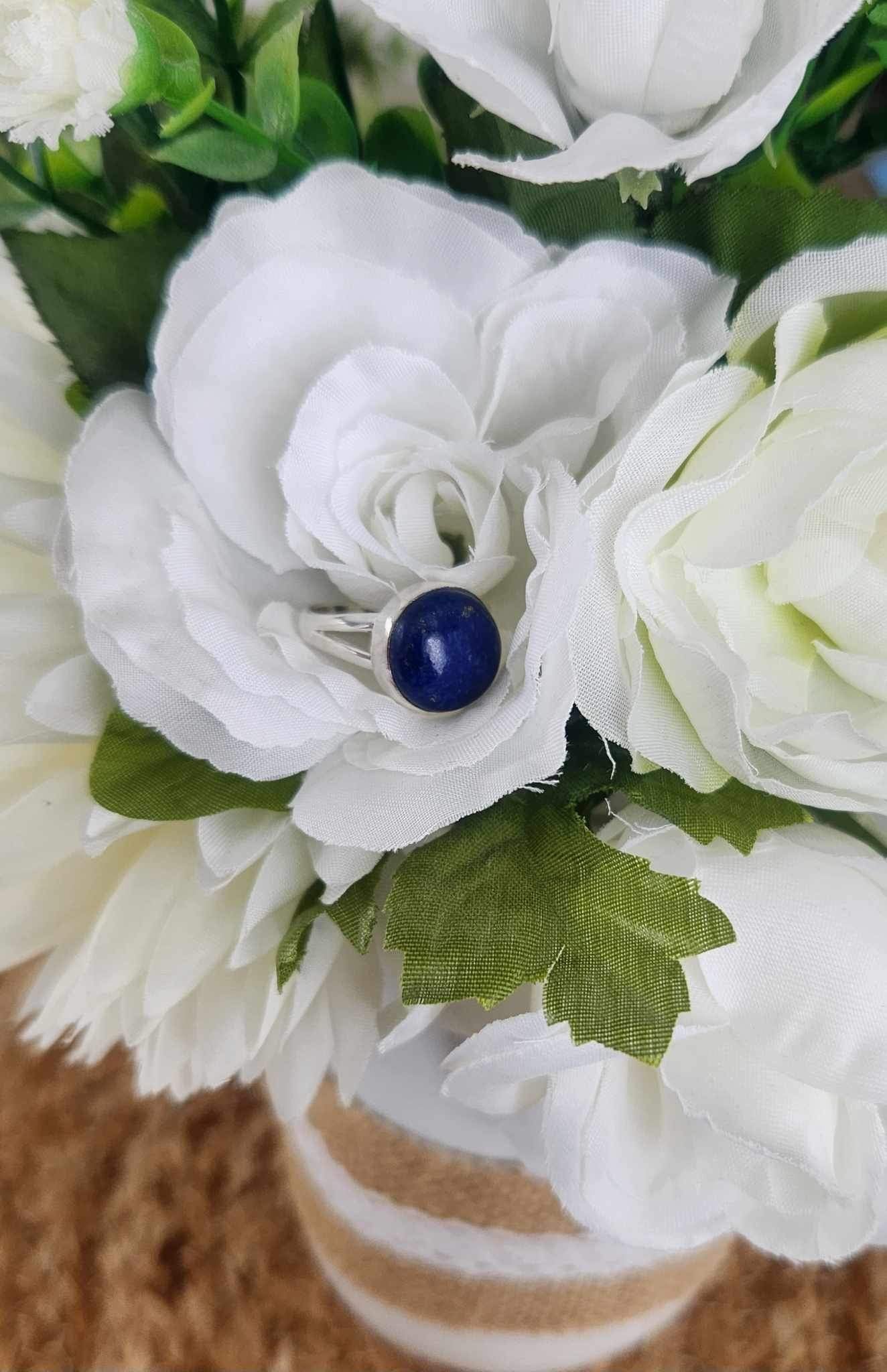 Bague Lapis Lazuli rond - grand