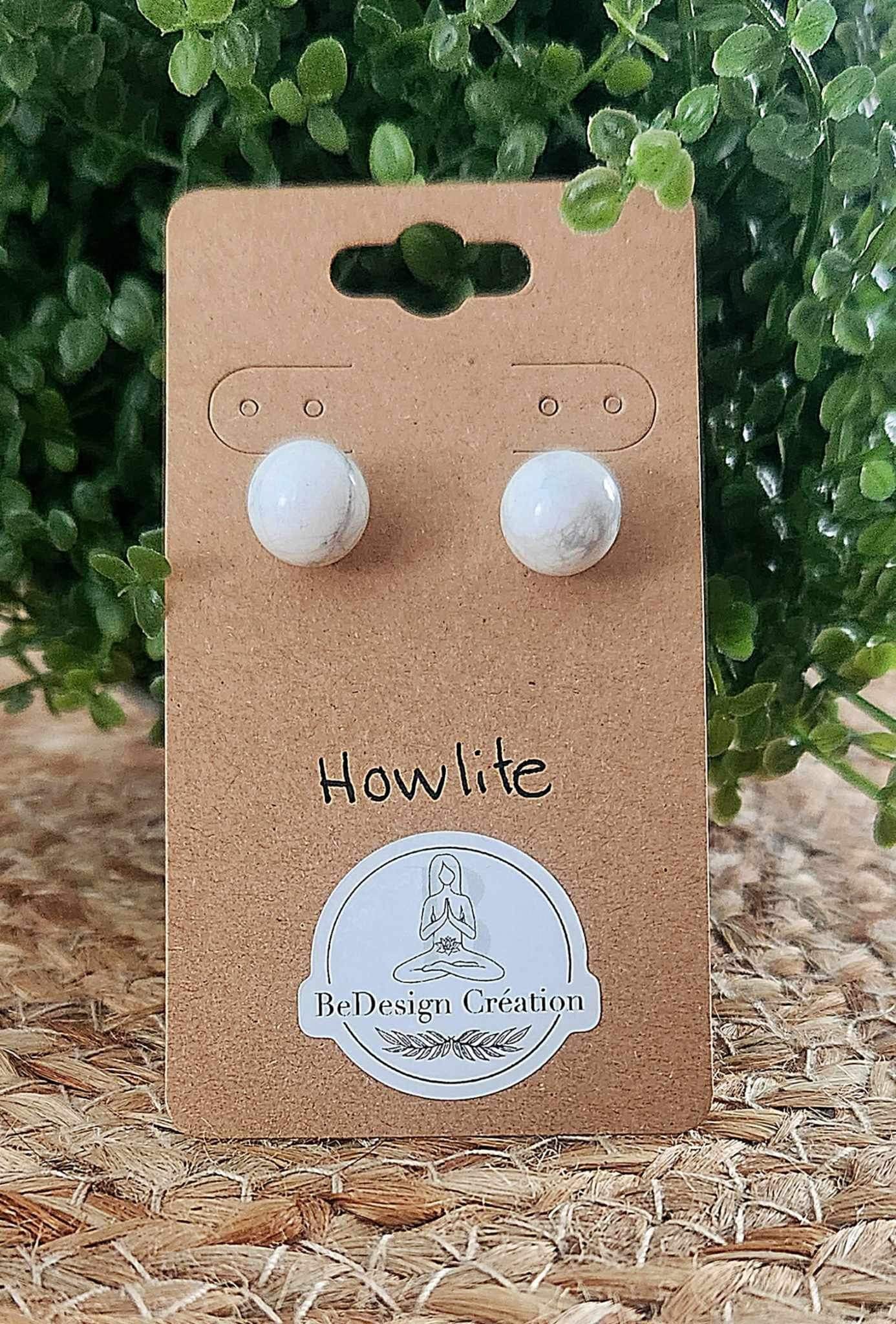 Boucles d’oreilles Howlite