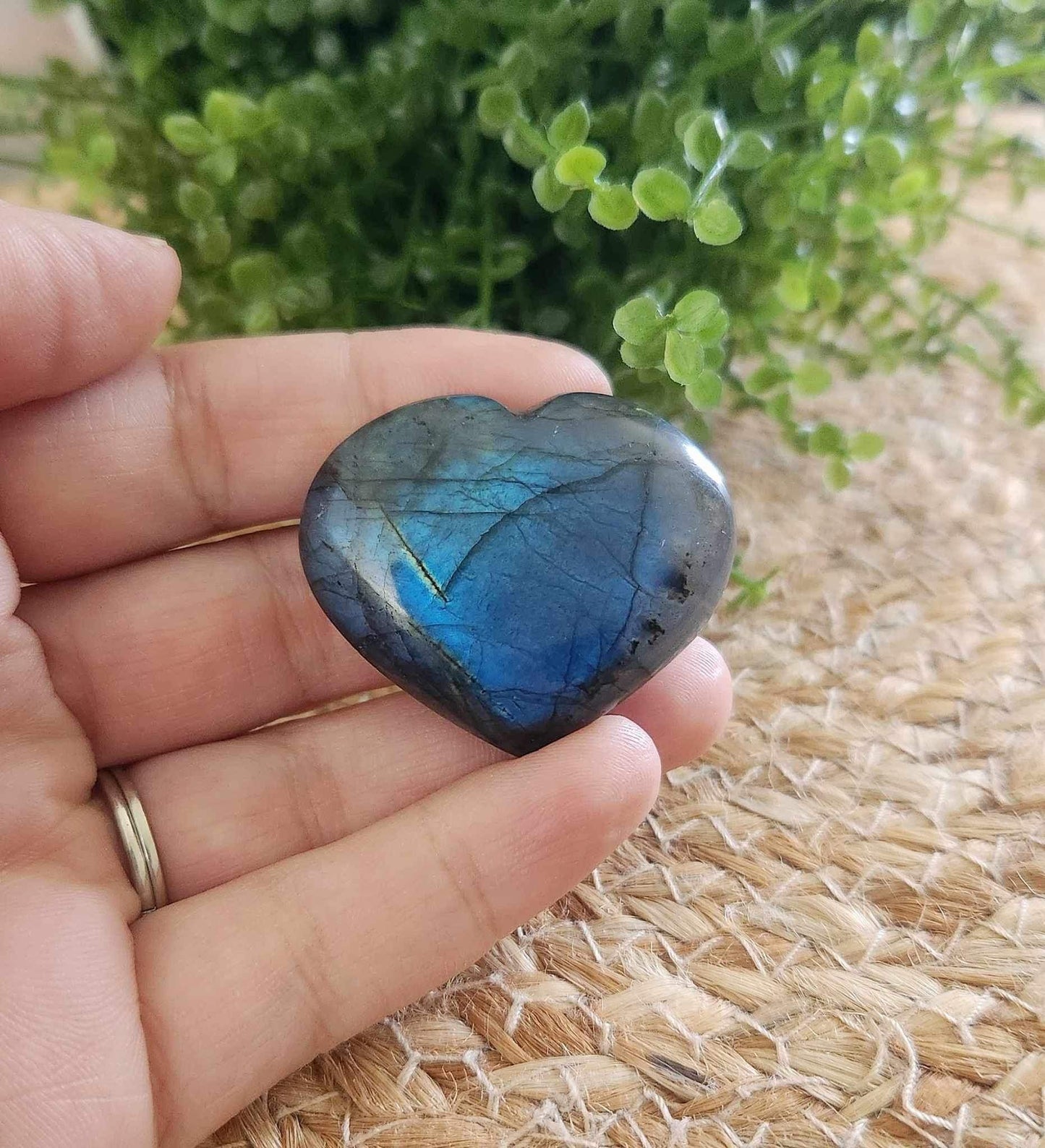 Coeur en Labradorite