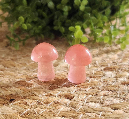 Champignon en Quartz cerise