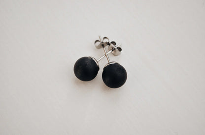 Boucles d’oreilles - Perles C60 (Shungite)