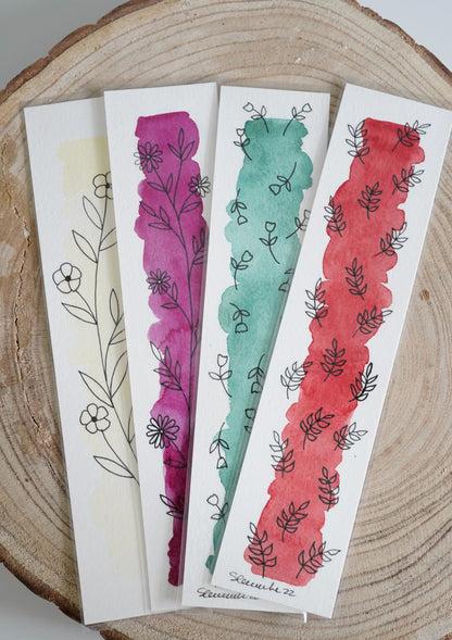 Signets en aquarelle - Floral
