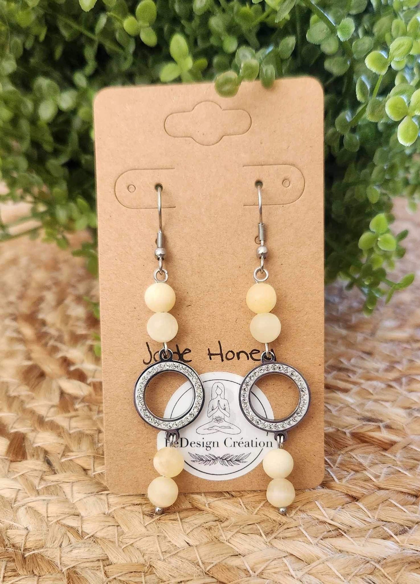 Boucles d’oreilles Jade honey