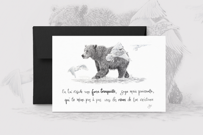 Carte de souhaits - L'Ours & La force tranquille