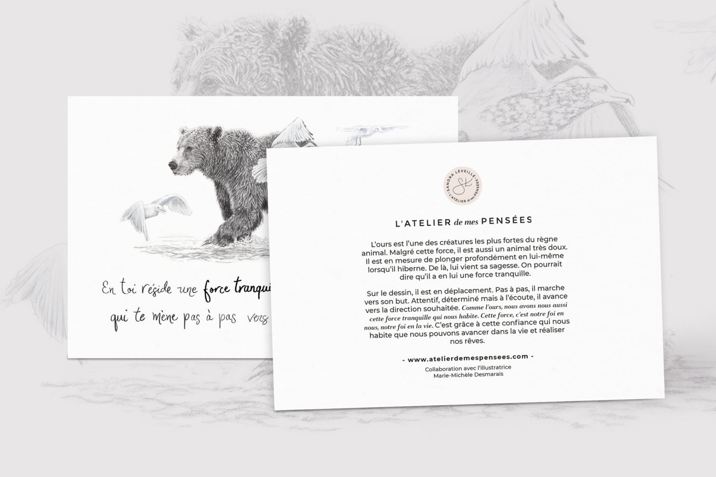 Carte de souhaits - L'Ours & La force tranquille