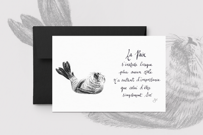 Carte de souhaits - Les phoque & La paix