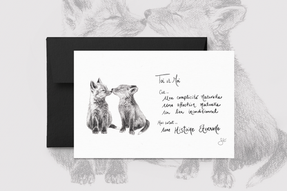 Carte de souhaits - Les petits Renards & L'histoire éternelle