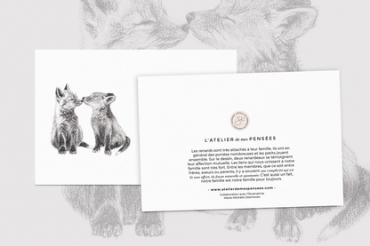 Carte de souhaits - Les petits Renards & L'histoire éternelle