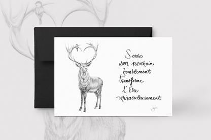 Carte de souhaits - Le Wapiti & Servir son prochain