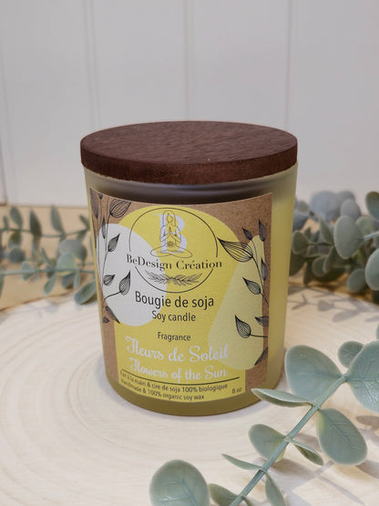 Bougie de soja - Fleurs de Soleil