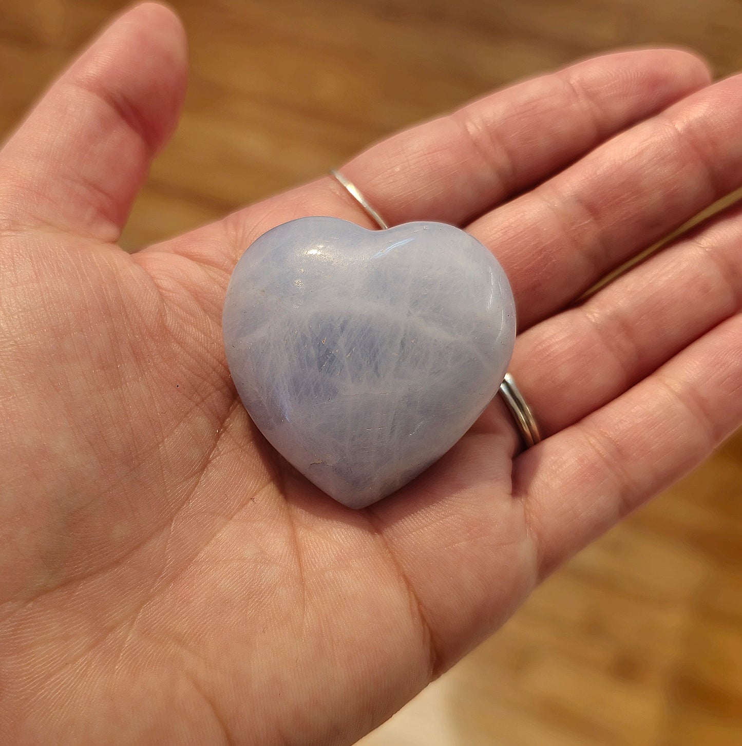 Coeur en Calcite Bleue