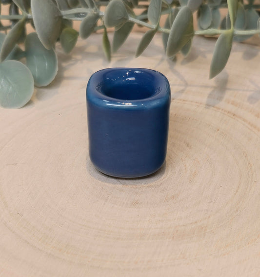 Porte-bougie d’intension bleu foncé