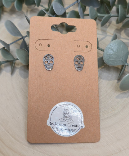 Boucles d’oreilles Crâne